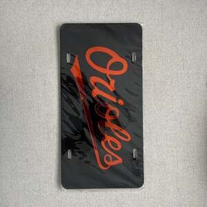 Baltimore Orioles MLB Black Acrylic Lasercut License Plate Wincraft